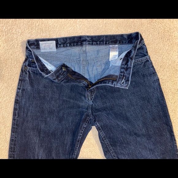 Banana Republic blue Straight jeans 33W 30L - Picture 4 of 7